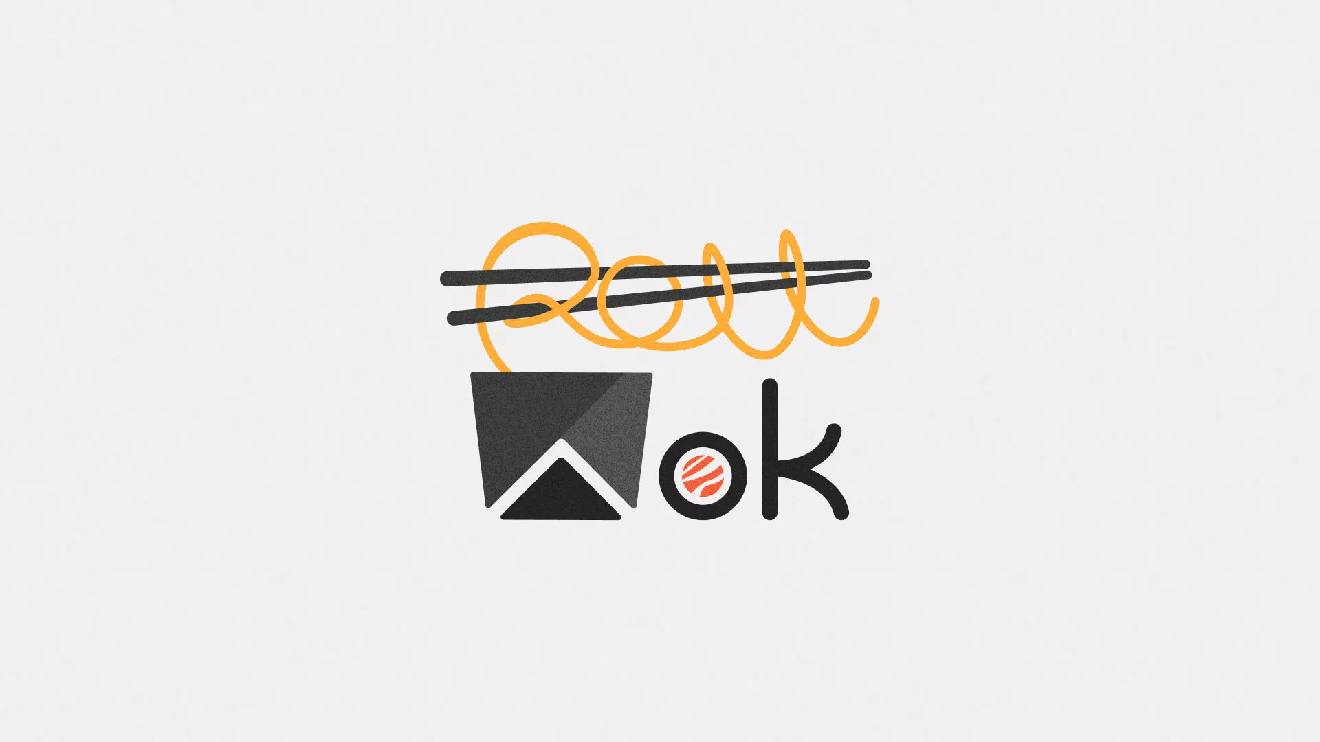 Разработка логотипа суши-бара «Roll Wok Club» в Петропавловске-Камчатском